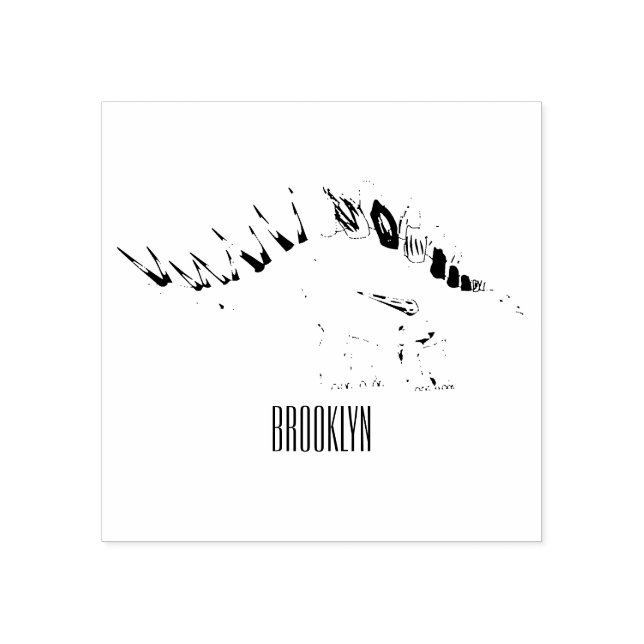 Kentrosaurus cartoon illustration  rubber stamp (Imprint)