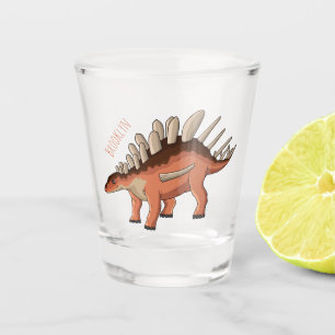 Kentrosaurus cartoon illustration shot glass