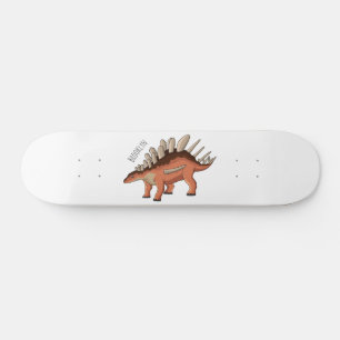 Kentrosaurus cartoon illustration  skateboard