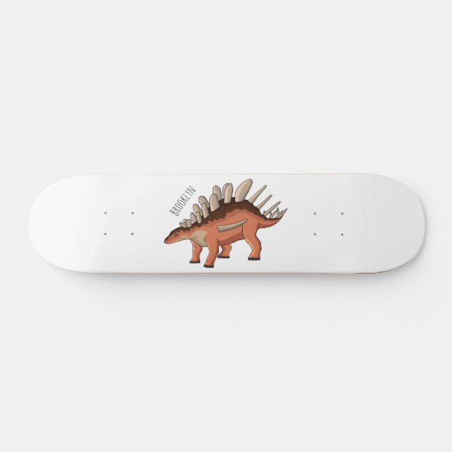 Kentrosaurus cartoon illustration  skateboard (Horz)