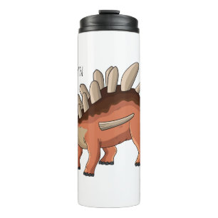Kentrosaurus cartoon illustration thermal tumbler