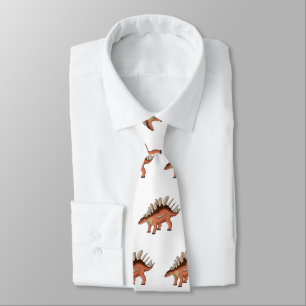 Kentrosaurus cartoon illustration  tie