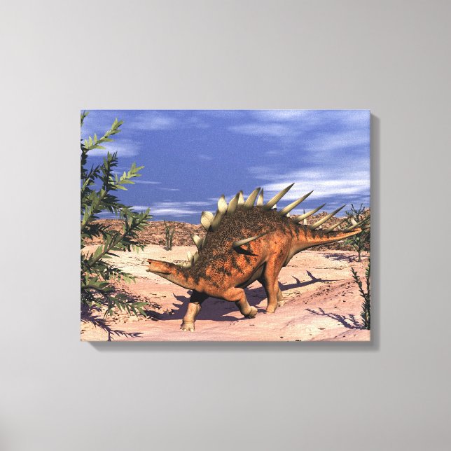 Kentrosaurus dinosaur - 3D render Canvas Print (Front)