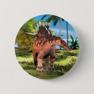 Kentrosaurus Dinosaur Jungle Prehistoric Art 6 Cm Round Badge