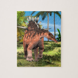 Kentrosaurus Dinosaur Jungle Prehistoric Art Jigsaw Puzzle