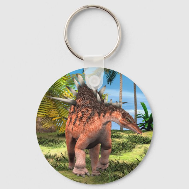 Kentrosaurus Dinosaur Jungle Prehistoric Art Key Ring (Front)