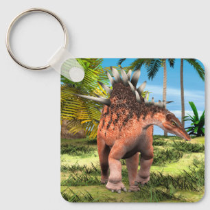 Kentrosaurus Dinosaur Jungle Prehistoric Art Key Ring