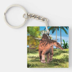 Kentrosaurus Dinosaur Jungle Prehistoric Art Key Ring