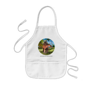 Kentrosaurus Dinosaur Jungle Prehistoric Art Kids Apron