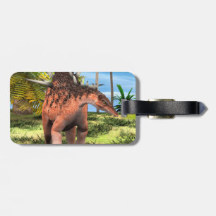Kentrosaurus Dinosaur Jungle Prehistoric Art Luggage Tag