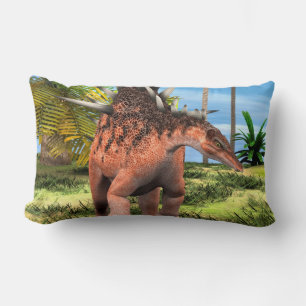 Kentrosaurus Dinosaur Jungle Prehistoric Art Lumbar Cushion
