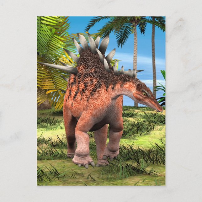 Kentrosaurus Dinosaur Jungle Prehistoric Art Postcard (Front)
