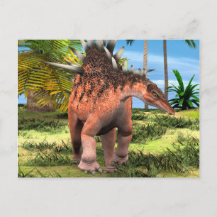 Kentrosaurus Dinosaur Jungle Prehistoric Art Postcard