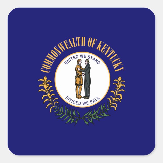 Kentuckee Flag Square Sticker (Front)