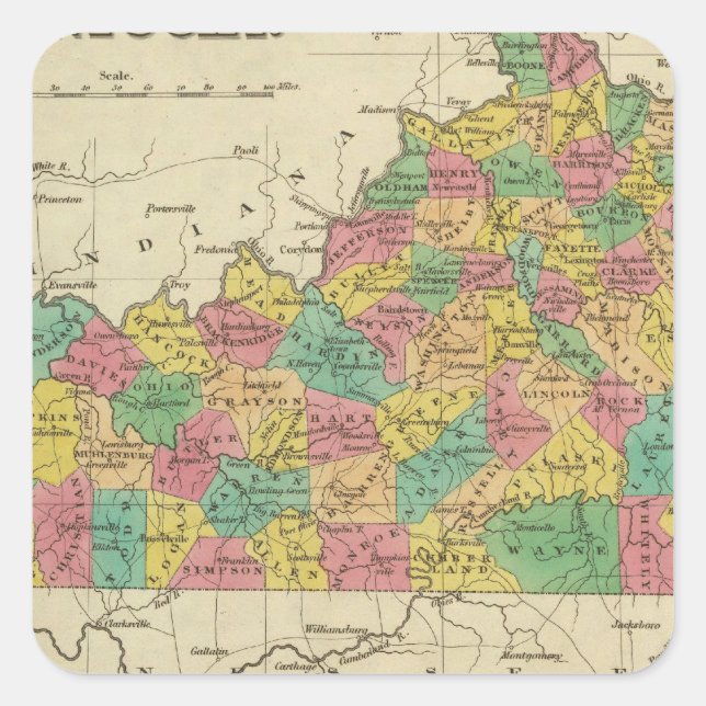 Kentucky 6 square sticker (Front)