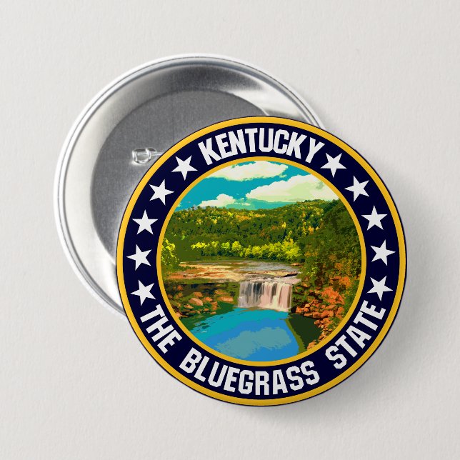 Kentucky                                           7.5 cm round badge (Front & Back)