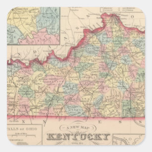 Kentucky 7 square sticker