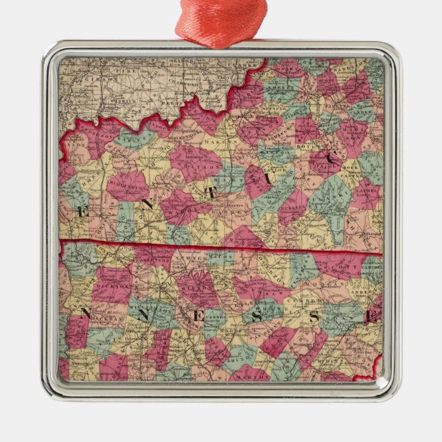 Kentucky and Tennessee 2 Metal Ornament (Front)