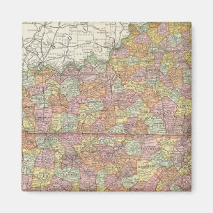 Kentucky and Tennessee 3 Magnet