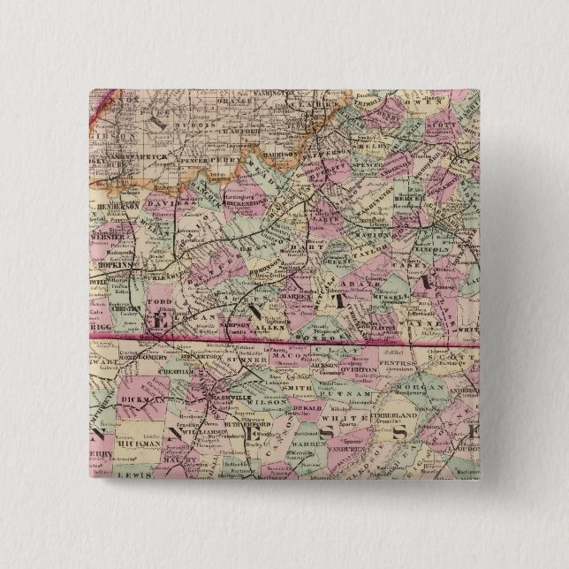 Kentucky and Tennessee 4 15 Cm Square Badge (Front)