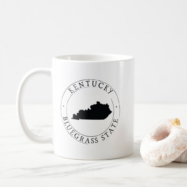 Kentucky Blue Grass State Coffee Mug (With Donut)
