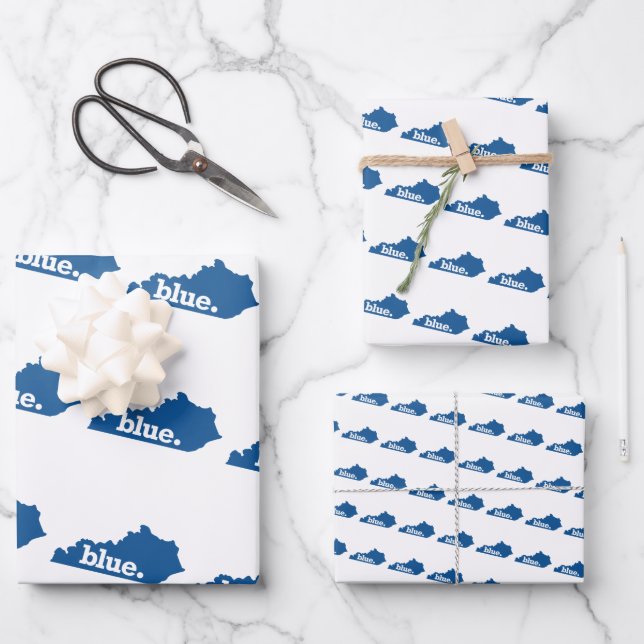 KENTUCKY BLUE STATE WRAPPING PAPER SHEET (Front)