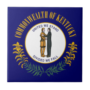 Kentucky: Bluegrass Commonwealth US State Flag Ceramic Tile