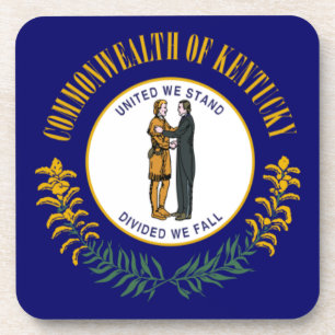Kentucky: Bluegrass Commonwealth US State Flag Coaster