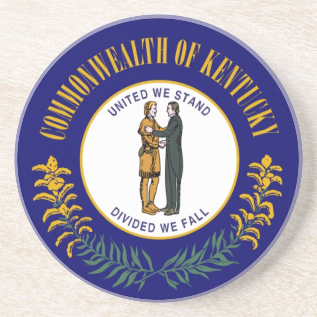 Kentucky: Bluegrass Commonwealth US State Flag Coaster (Front)
