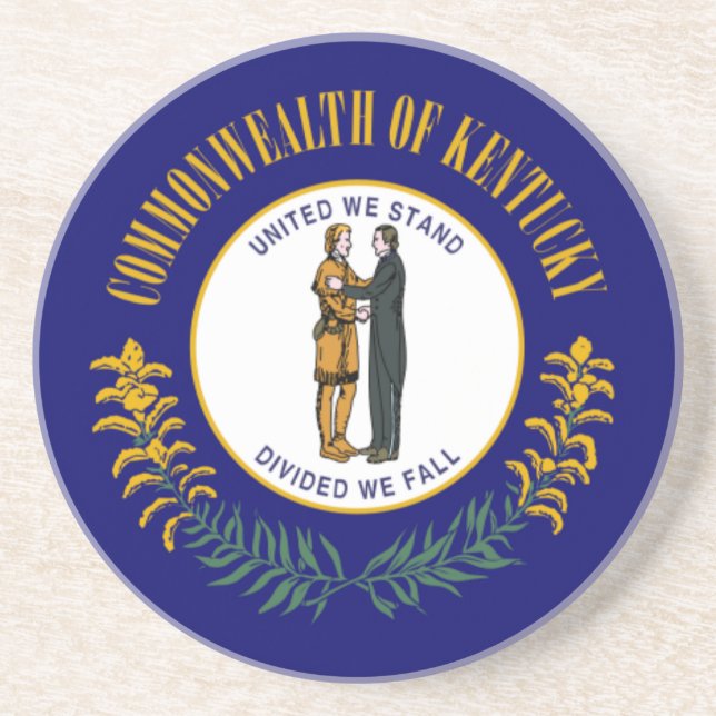 Kentucky: Bluegrass Commonwealth US State Flag Coaster (Front)