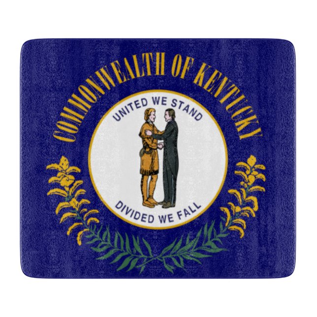 Kentucky: Bluegrass Commonwealth US State Flag Cutting Board (Front)