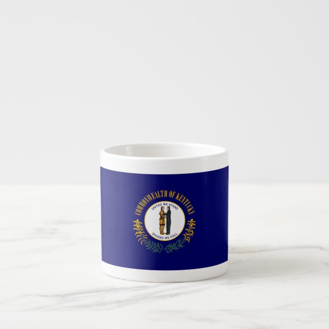 Kentucky: Bluegrass Commonwealth US State Flag Espresso Cup (Front)