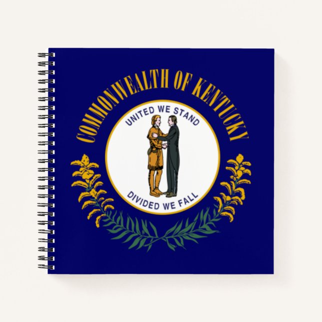 Kentucky: Bluegrass Commonwealth US State Flag Notebook (Front)
