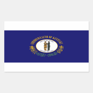 Kentucky: Bluegrass Commonwealth US State Flag Rectangular Sticker