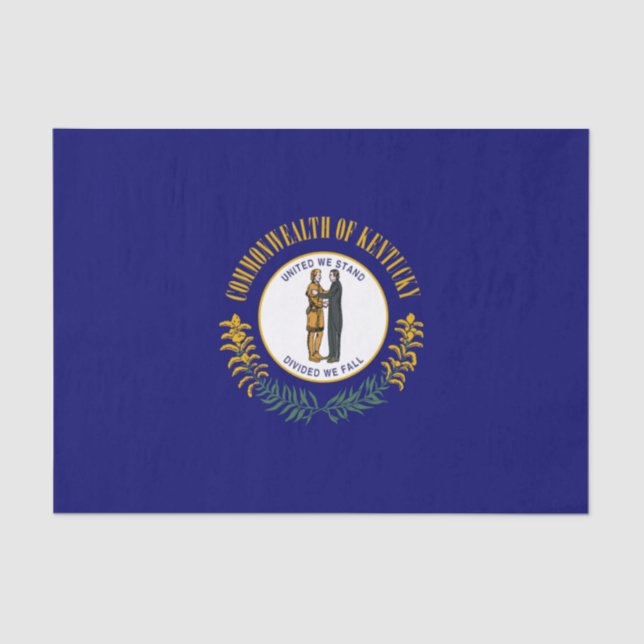 Kentucky: Bluegrass Commonwealth US State Flag Tissue Paper (Front)