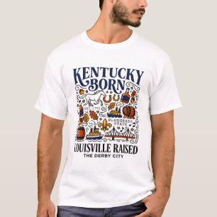 Kentucky Born And Louisville Raised Bluegrass Prid T-Shirt