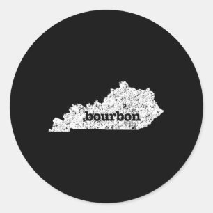 Kentucky Bourbon Love Home State Blue Classic Round Sticker