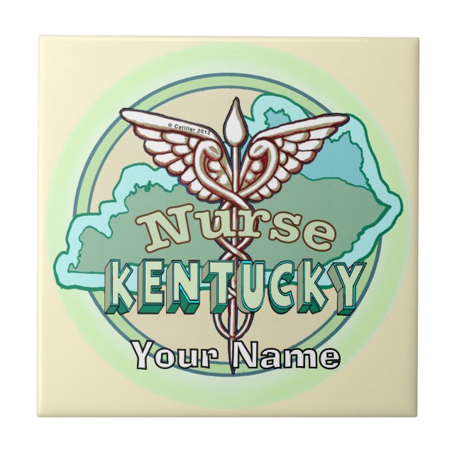 Kentucky Caduceus Nurse Tile (Front)