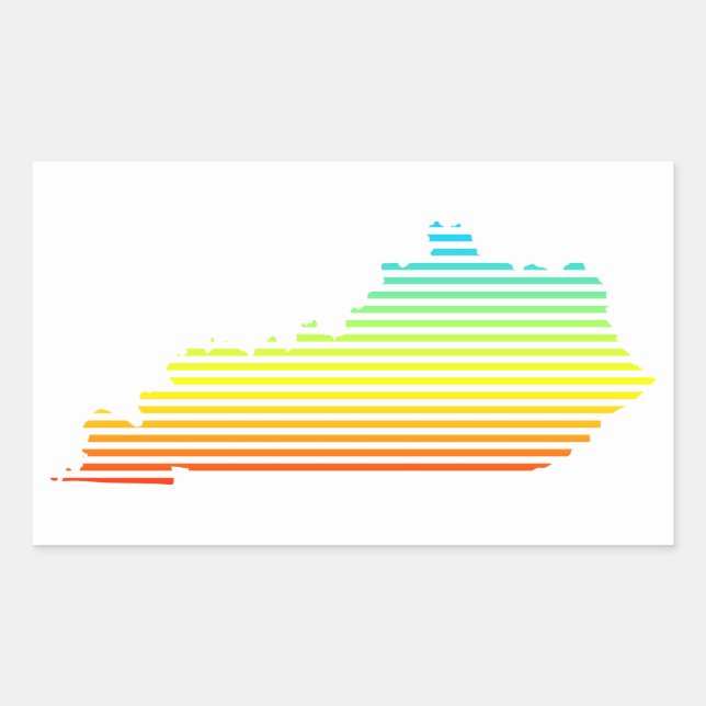 kentucky chill fade rectangular sticker (Front)