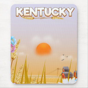 Kentucky Cute Farm travel poster Mouse Pad