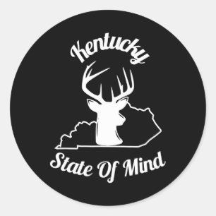Kentucky-deer-hunting classic round sticker