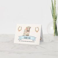 Kentucky Derby Baby Shower Thank You Cards Girl