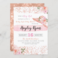 Kentucky Derby Big Hat Blush Rose Gold Baby Shower