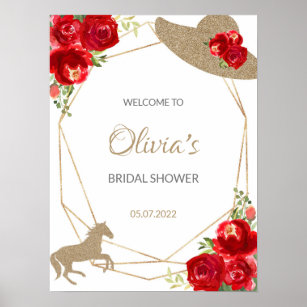 Kentucky Derby Bridal Shower Welcome sign