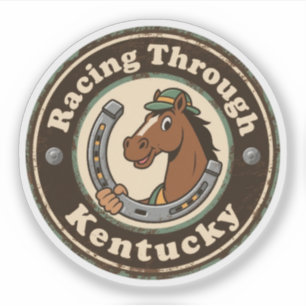 Kentucky Derby Charm_ Horse with Jockey Hat 