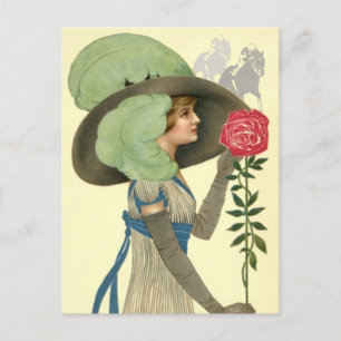 Kentucky Derby Hat & Rose Postcards Horse Racing