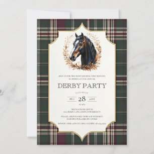 Kentucky Derby Party Invitation Elegant Horse Head