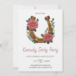 Kentucky Derby Party Invitation Golden Horseshoe P