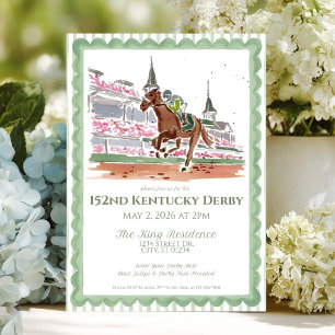 Kentucky Derby Party Invitation Template   Horse