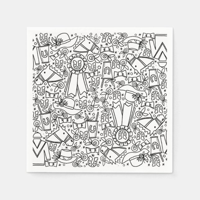 Kentucky Derby Party Napkins (Front)